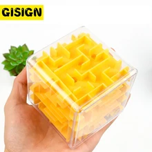 Cube magique labyrinthe 3d, jeux de puzzle Transparent à Six faces, boule roulante de vitesse, jouets éducatifs pour enfants