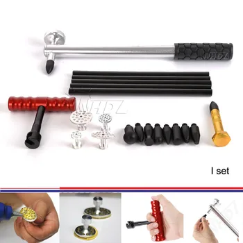 

ALUMINUM DENT HAIL HAMMER WITH KNOCK DOWM - RED T-HANDLE PULLER WITH PLASTIC TAB FOR CAR REPAIR TOOL AUTO DENT REPAIR TOOLS