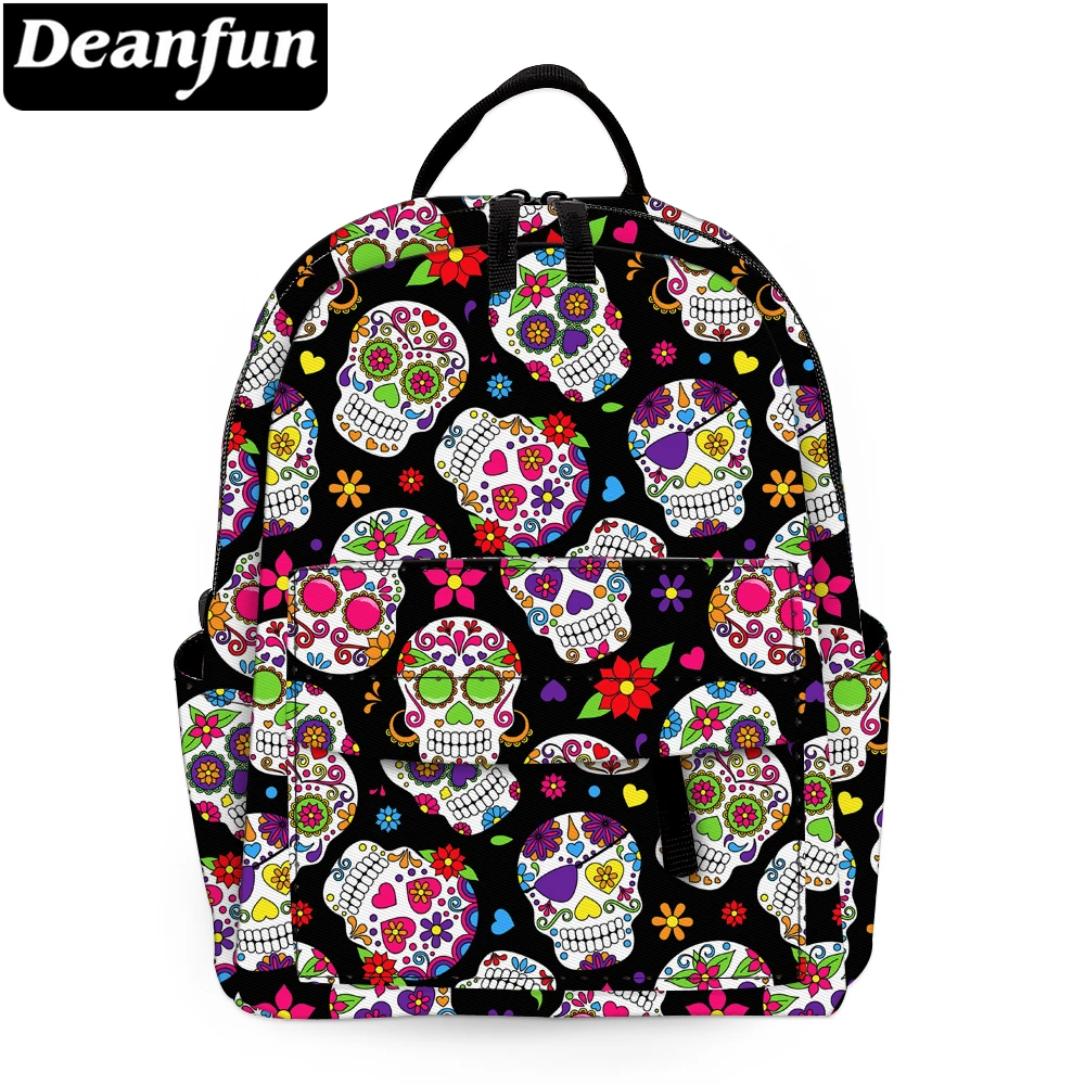 Женский/детский мини-рюкзак Deanfun цветной рюкзак с принтом черепов для девочек и