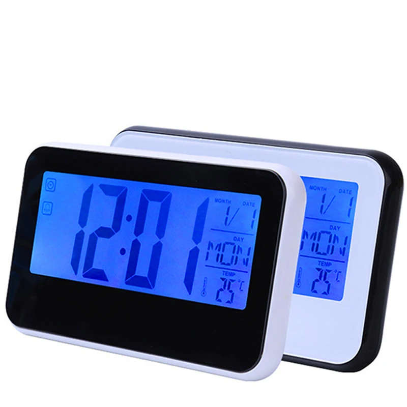 

LED Alarm Clock Electronic Desktop Table Digital Thermometer Temperature Large Number Display Digital Desktop Alarm Clock