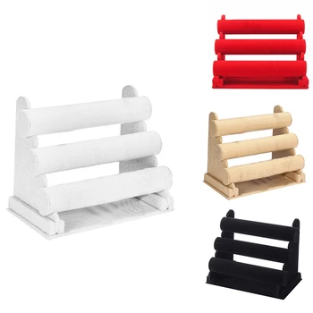 

Three-Layer Flannel Bracelet Bracelet Stand Watch Stand Jewelry Display Stand Removable