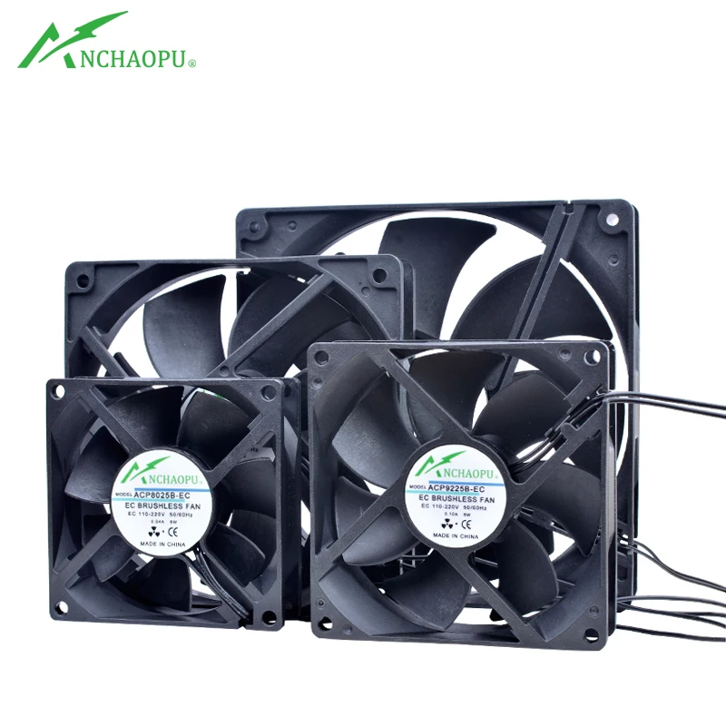 Ventilador de Refrigeração sem Escova ec para Gabinete Conversor de Freqüência ca 110v 120v 220v 240v 60 mm 70 mm 80 mm 92 mm 120 mm 140 mm