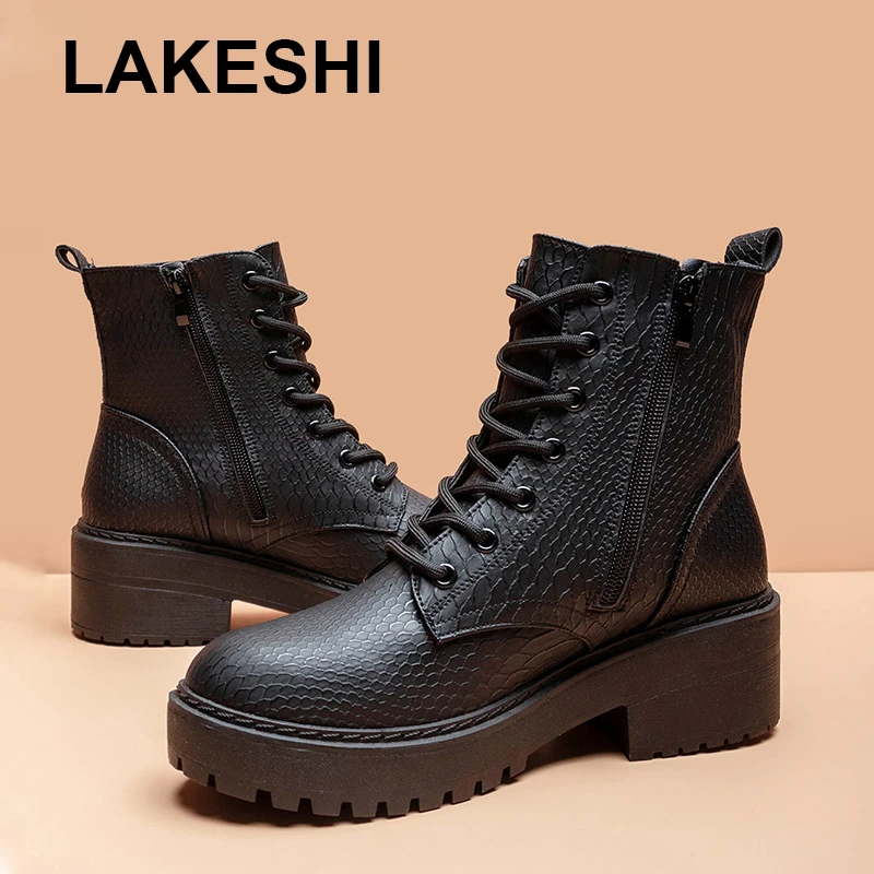 Boots Female Women Shoes Ankle 2020 Autumn British Wind Zipper Leather Platform Female Short Boots Motorcycle shoes Lady Boots Boots Female Women Shoes Ankle 2020 Autumn British Wind Zipper Leather Platform Female Short Boots Motorcycle shoes Lady Boots