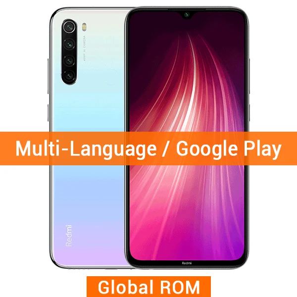 Xiaomi Redmi Note 8 с глобальной прошивкой, 6 ГБ ОЗУ, 64 Гб ПЗУ, 48мп, Четырехъядерный Смартфон Snapdragon 665, четыре ядра, 4000 мА/ч, большая батарея - Цвет: Global ROM White