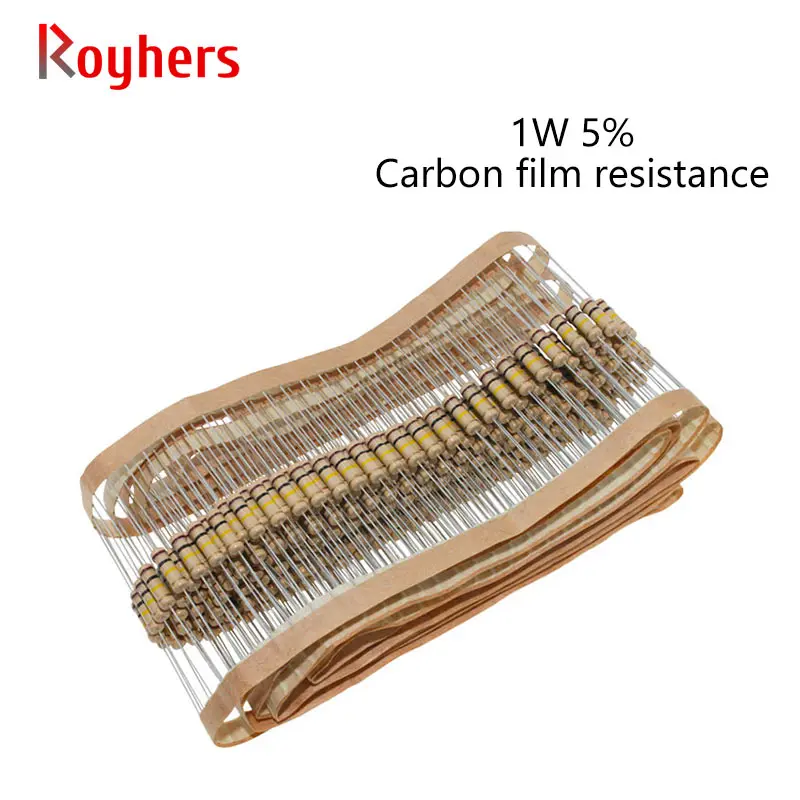 20Pcs 1W Carbon Film Resistor Set 0R-22M 5% Tolerance 68R 91R 110R 120R 150R 180R 430R 620R 1K 1.5K 2 Ohm Electronics Resistance |
