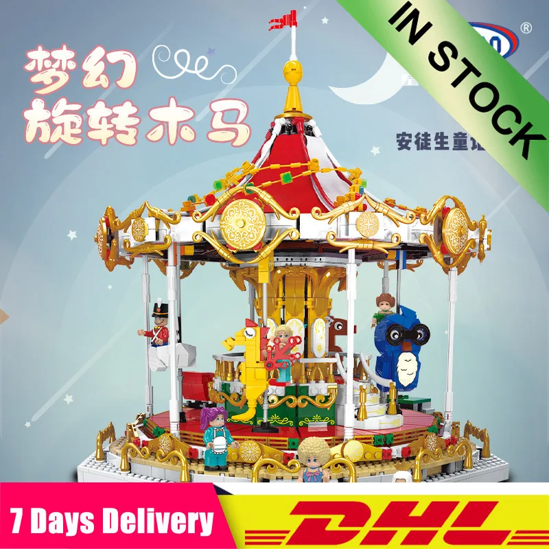 

IN STOCK XB30001 City Friends Princess Fantasy Carousel Colorful Holidays Building Blocks Bricks Kids Toys Model Gifts 10257