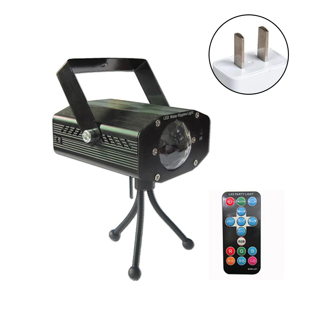 7 Colors Microphone Sound Activated Banquet Water Ripples Disco DJ Accessories Led Party Bar KTV Remote Control Stage Light