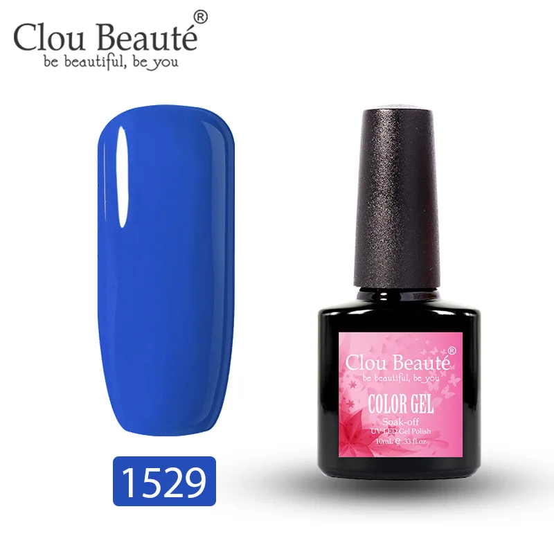 Clou Beaute 10 мл Праймер гель лак замачиваемый гель лак для ногтей Базовое покрытие не протирать Топ УФ гель лак для ногтей светодиодный гель дизайн ногтей гибридный - Цвет: 1529