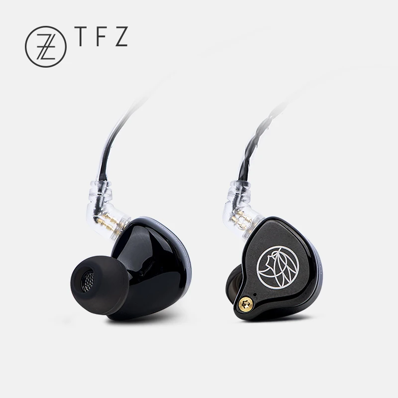 TFZ T2 двухконтурные графеновые динамические наушники в ухо стерео гарнитура Hifi проводные наушники без микрофона - Цвет: Black