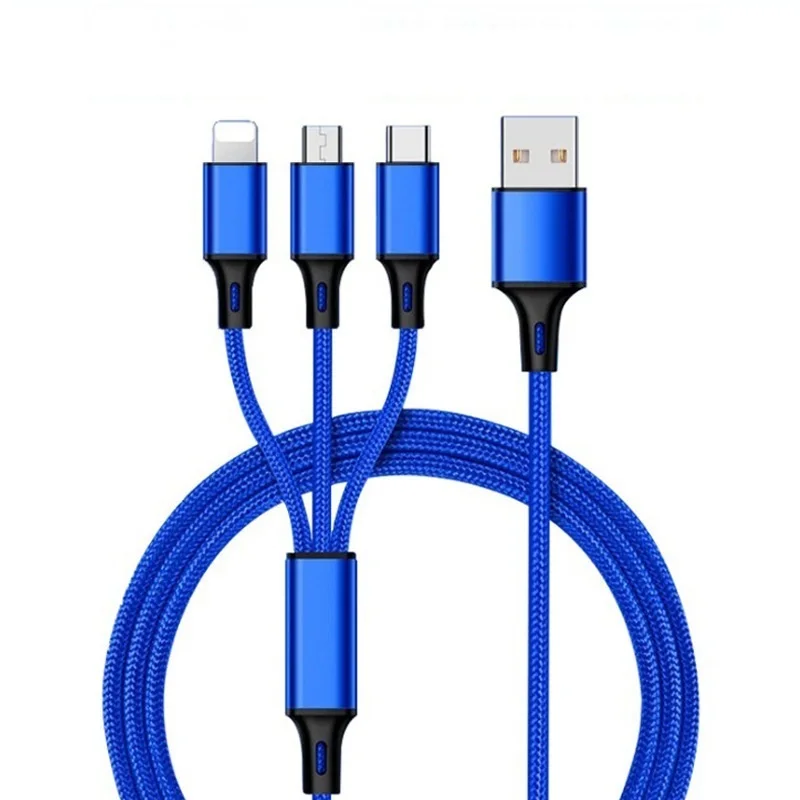 

Charging Cable Data Cable Three-in-one Fast charge Android Type-C Multi-function A drag three Data Mobile phone charging cable