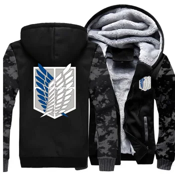 

Japanese Anime Movie ATTACK ON TITAN Hoodies For Men Wings Of Freedom Mikasa Levi Pattern Coats Streetwear Stylish Mens Jackets
