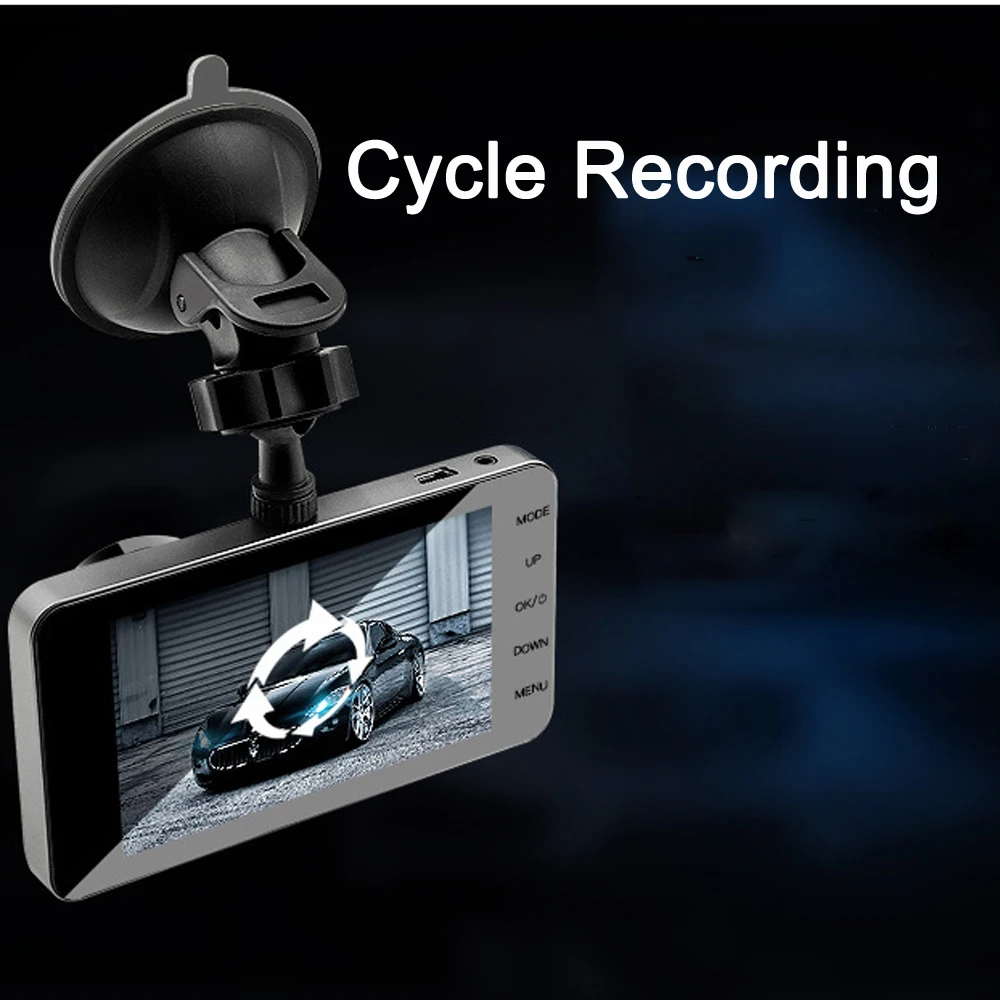 ZHUIHENG 4 дюймовый Dash cam 2.5D Автомобильная камера 1980*1080 FHD видеорегистратор для автомобиля dvr Двойной объектив камеры заднего вида Автомобильный регистратор dvr камера