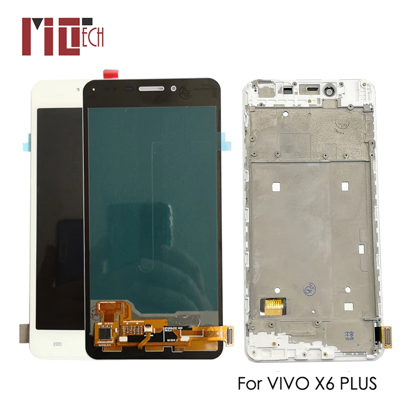 

AMOLED For VIVO X6 Plus X6P LCD Display OLED Touch Screen Digitizer Glass Full Assembly Replacement White No Frame 5.7''