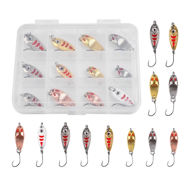 Zinc Alloy Fishing Trout Lures Kit Jig Spoon Lure With Single Hook 3d Eyes  2g-5g Artificial Hard Fishing Bass Lure Set - Fishing Lures - AliExpress