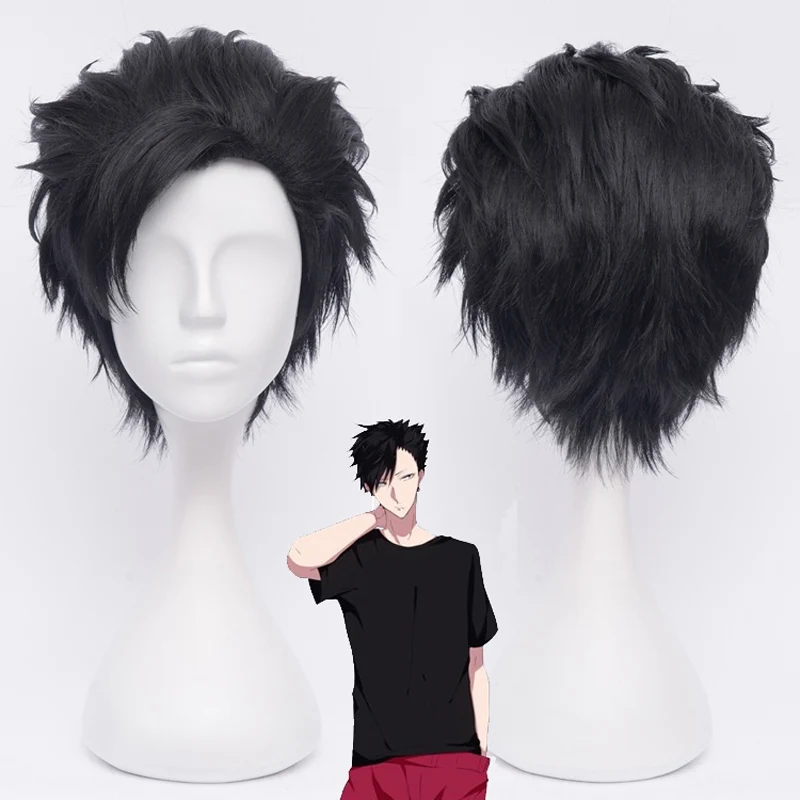 Аниме Haikyuu! 30 см Tetsurou Kuroo Tetsuro Короткие Черные Стильные синтетические волосы