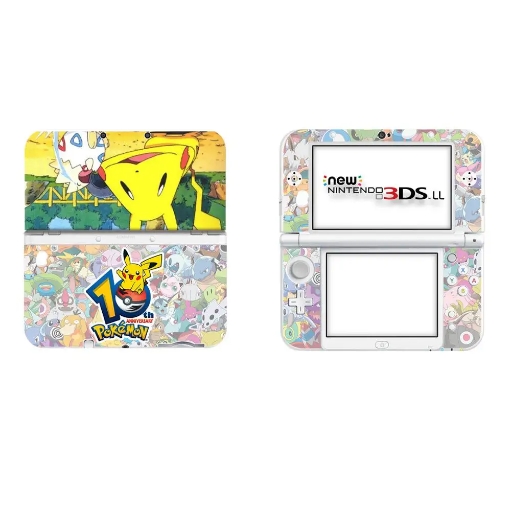 Pokemon Go Пикачу полное покрытие наклейка Кожа Наклейка для NEW 3DS XL Скины Наклейка s для NEW 3DS LL виниловая Защитная Наклейка - Цвет: DSLL0136