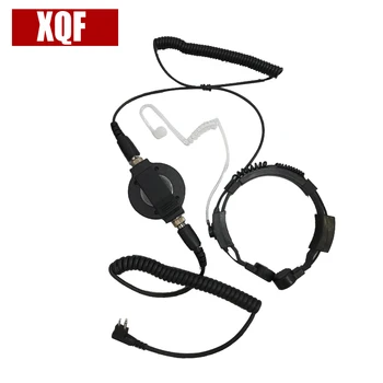 

XQF Walkie Talkie Heavy Throat Vibration Microphone Hunting Fishing Rriding for Motorola 2 Pin EP450 GP2000 GP88 Two Way Radio