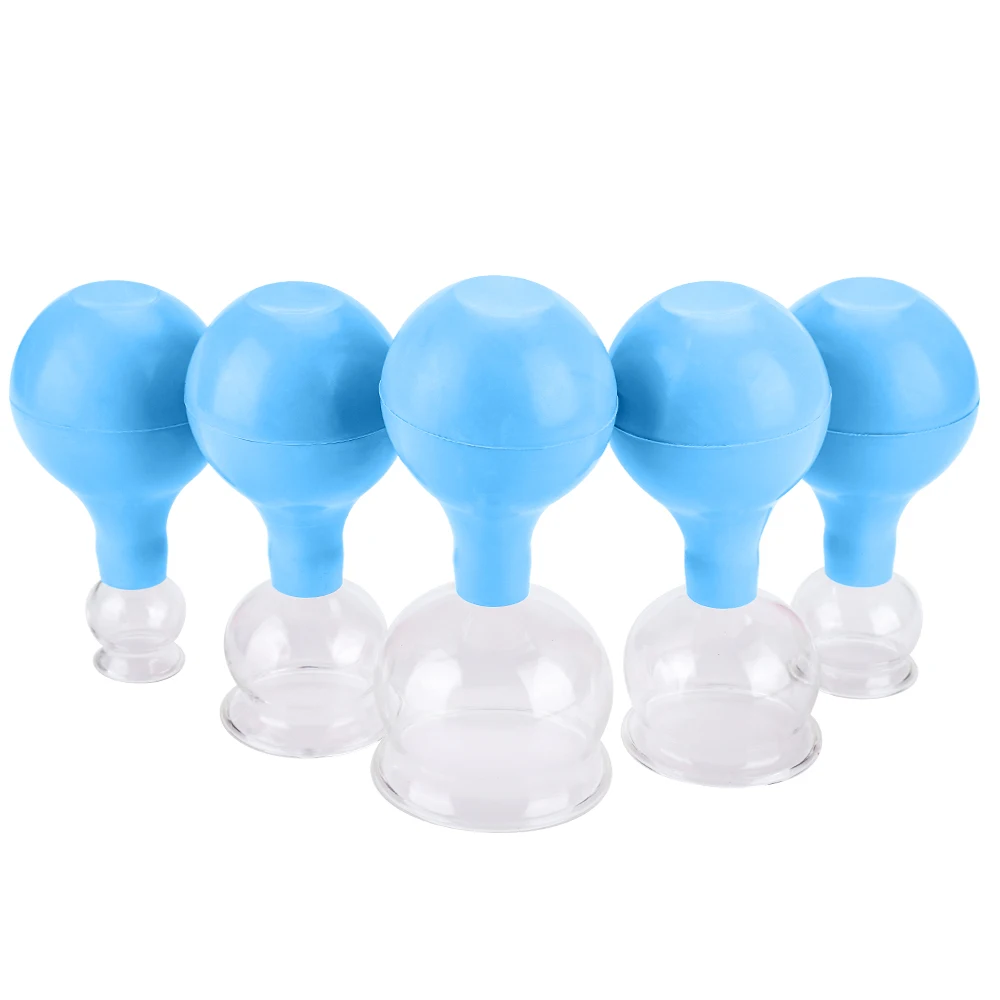 

5 Sizes Rubber Vacuum Cans For Massage Family Chinese Cupping Anti Cellulite Vacuum Massager Therapy Suction Cup Kit Dropship