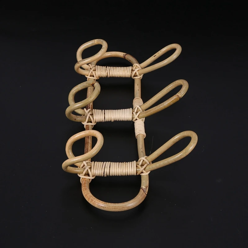 Rattan Wall Hooks Kids Garments Organizer Rack Clothes Hat Hanging Hook Rattan Hanger Kids Room Decor Hanger clothes hanger