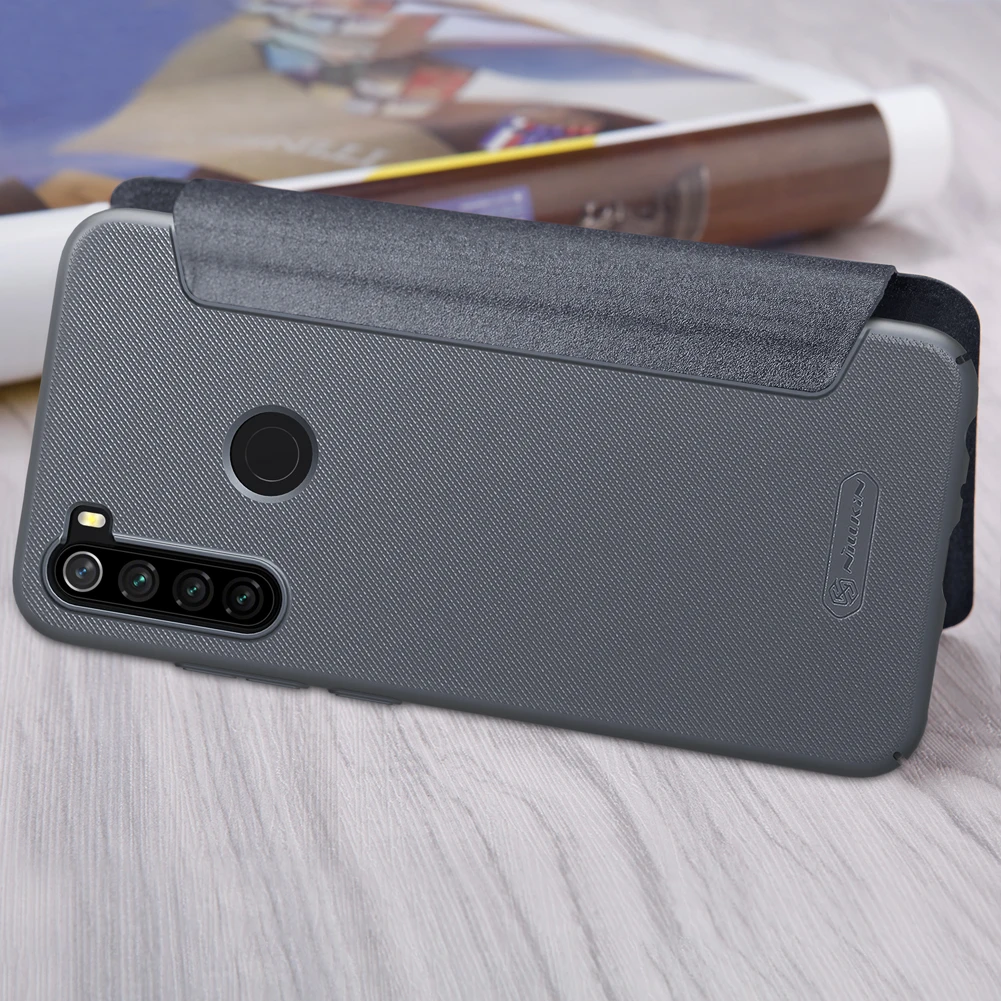 Флип-чехол для Xiaomi Redmi Note 8 Pro Nillkin Sparkle Series PU кожаный чехол Redmi Note 8 Pro