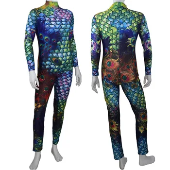 

Peacock Costumes Cosplay Colorful Jumpsuit Kids and Adults Cosplay Costume 3D Printed Bodysuit Halloween Bodysuit Suit Jumpsuits