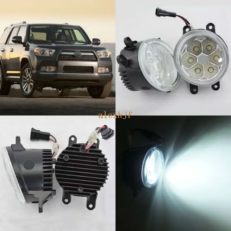 

July King 18W 6500K 6LEDs LED Daytime Running Lights LED Fog Lamp Case for Toyota 4 Runner 4Runner 2010-2014 ,over 1260LM/pc