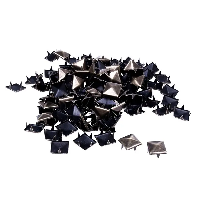 

100pcs Claw nails punk Rivets Studs square bronze pyramid