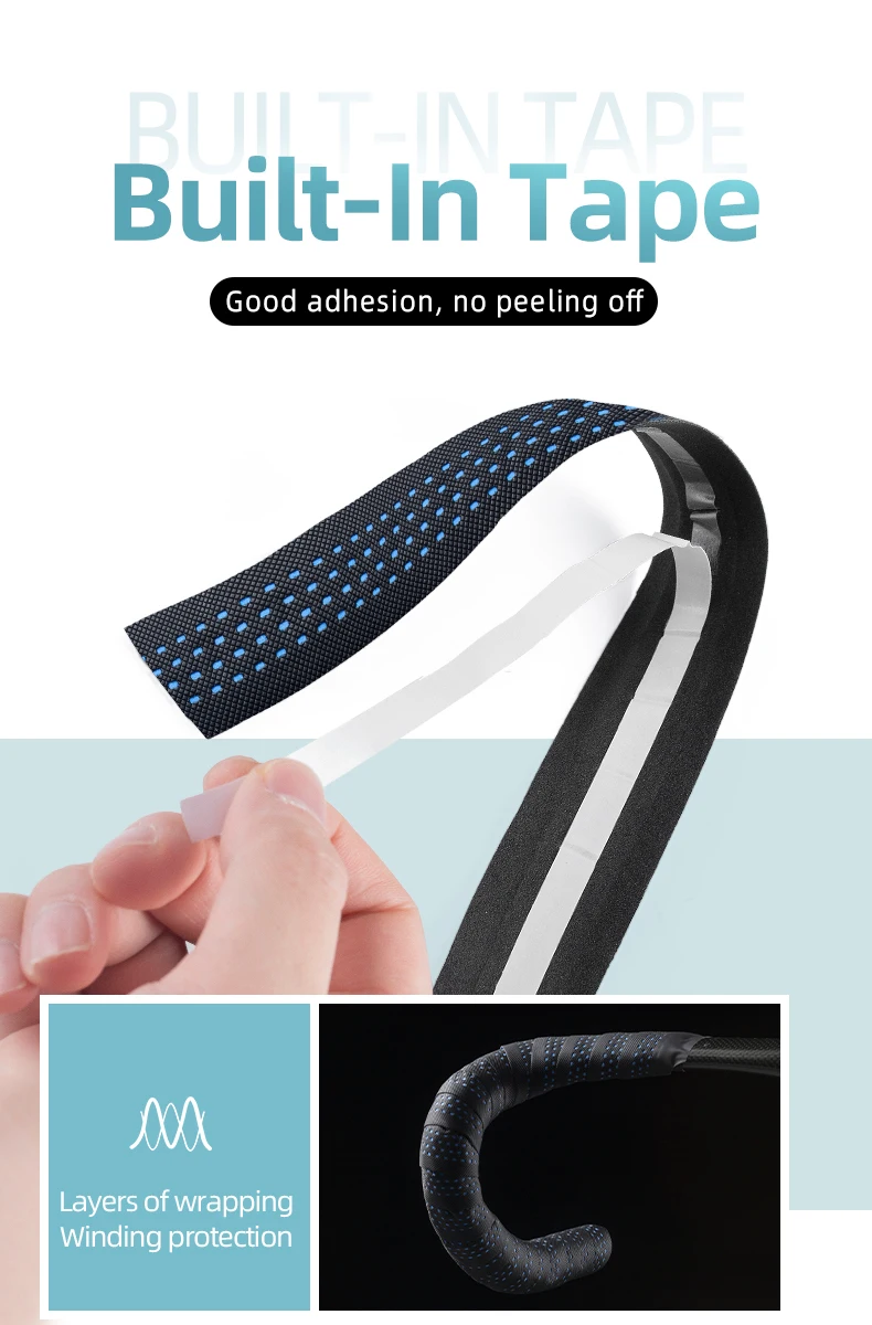 Handlebar Tape Road Bike Grip PU Strap Handle Belt Anti-Skip Damping Cycling Str