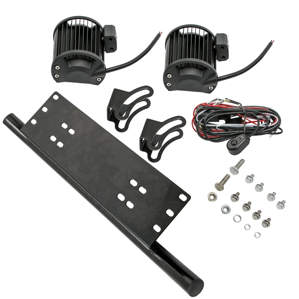 

Bull Bar License Bumper 18W LED Light Mount Kit For Ford Ranger/Explorer/Escape For Subaru WRX