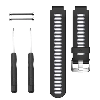 

for Garmin Forerunner 735XT Silicone Wristband Wrist Strap for Garmin 620 630 XT Smart Watch Band-Black Blue