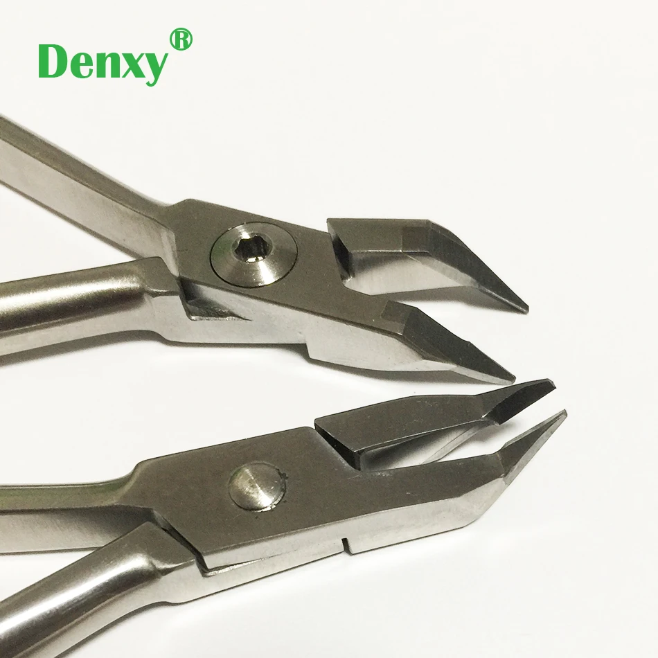 Denxy 1 шт. Стоматологические Ортодонтические Плоскогубцы 45 ° светильник для резки проволоки 45 градусов стоматологические плоскогубцы Ортодонтические кусачки для лигатур стоматологический инструмент