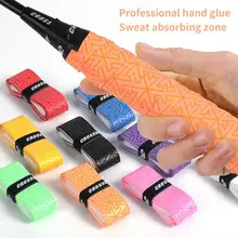 

2Pc Racket Tape Anti-slip Tear Resistant Faux Leather Detachable Racquet Handle Grip Tape for Badminton Racket