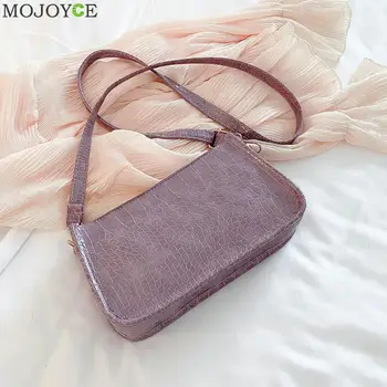 

Women Casual Shoulder Messenger Bags PU Leather Pure Color Chain Tote Purses Youth Ladies Simple Versatile Bag