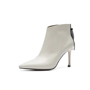 

Women Boots Med Heels Retro Knight Boots Female Genuine Leather Botas Mujer Western Cowboy Sale Boots2019