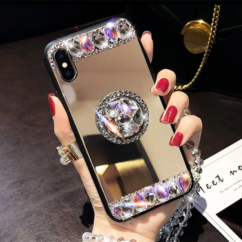 3DLuxury алмаз mi rror чехол для спортивной камеры Xiao redmi note 6 pro 8T 4 4x s2 5 plus 4A 6A 7A 8A мягкий