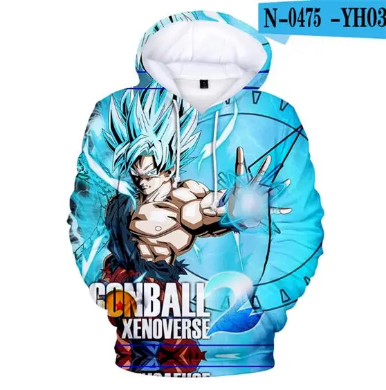 color at picture Худи Dragon Ball Горячая Аниме 3D детское Толстовка осень-зима Новые Топы для мальчиков и для девочек, с капюшоном, высокое качество, детские толстовки с капюшоном - Цвет: color at picture