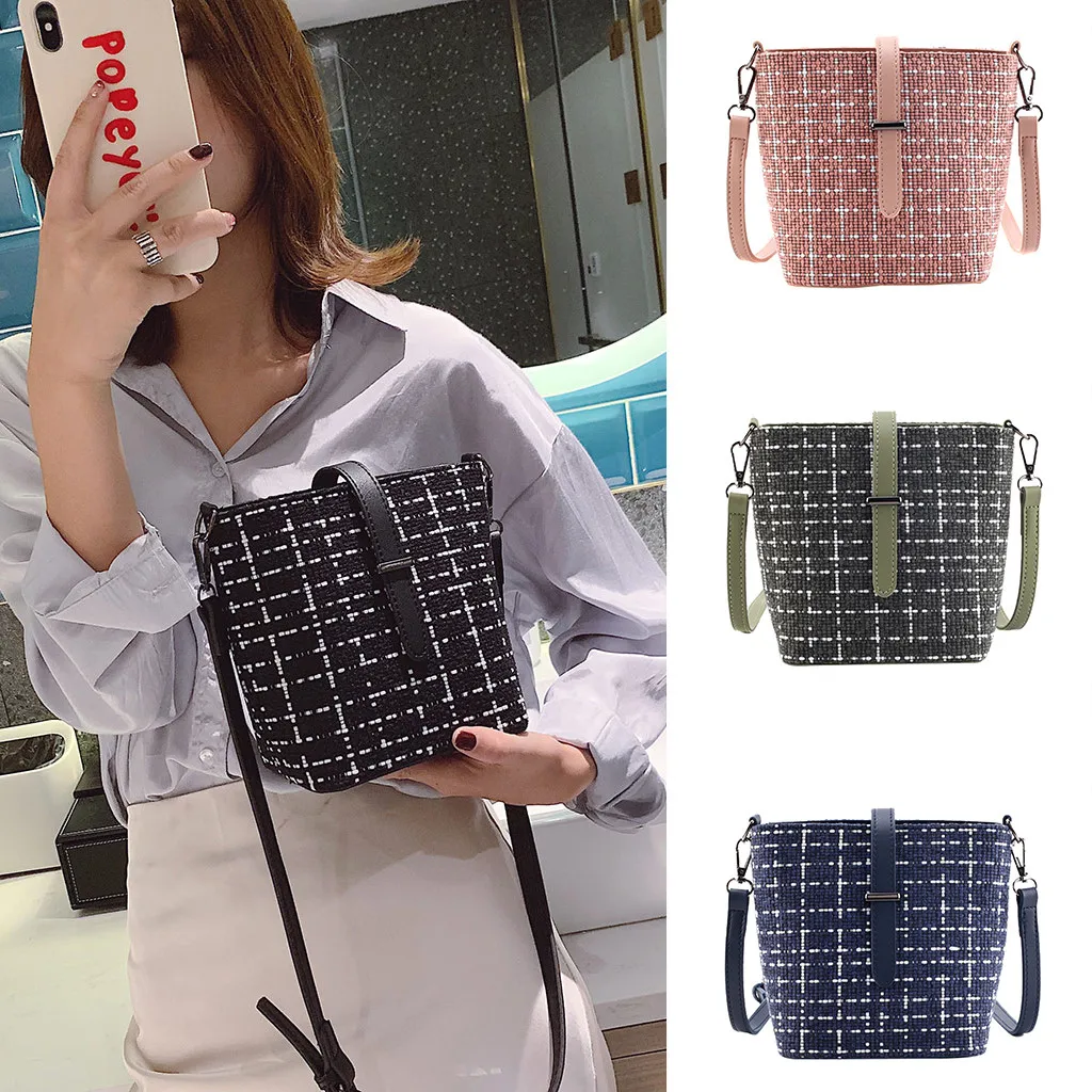 

2019 New Designer Women Handbags Bucket Shoulder Bags Women's Bag Bucket Bag Shoulder Bag Color Stitching Crossbody Bag