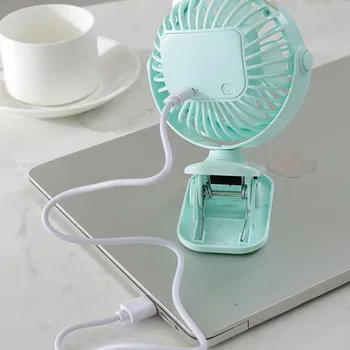 

New Hot Clip Type Mini Aromatherapy Fan USB Rechargeable 3 Speeds Rotatable Small Desk Fan SMD66