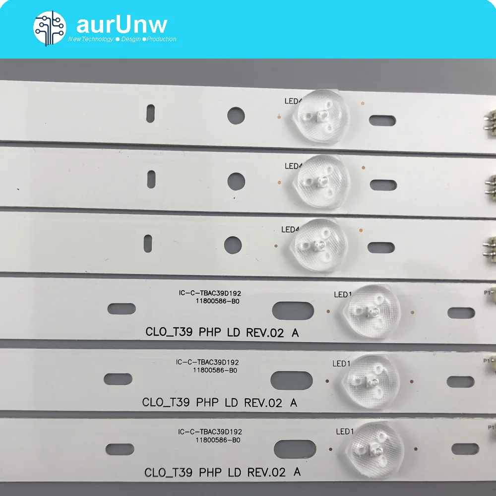 

Лента подсветка светодиодная, 6 ламп, для телевизоров PHILIPS 39 ''IC-B-TBAC39D192, CLO_T39, PHP LD REV.02, 39PFL5708/F7, 39PFL4398H/12 TPT390J1-HJ1L02