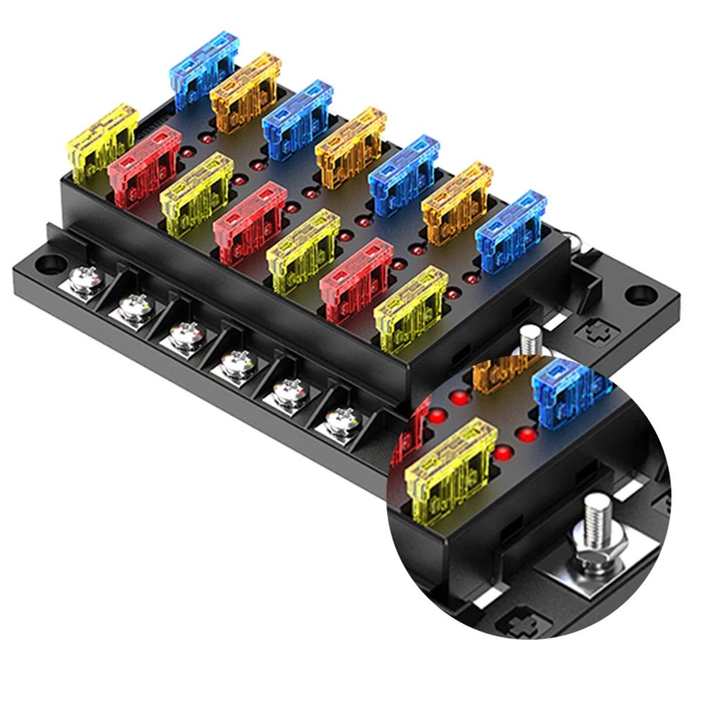 12V 32V 12 Way F use Box Dual Use Cover Blade блок держатель с 16 s 14 термоусадочные трубки проволочные