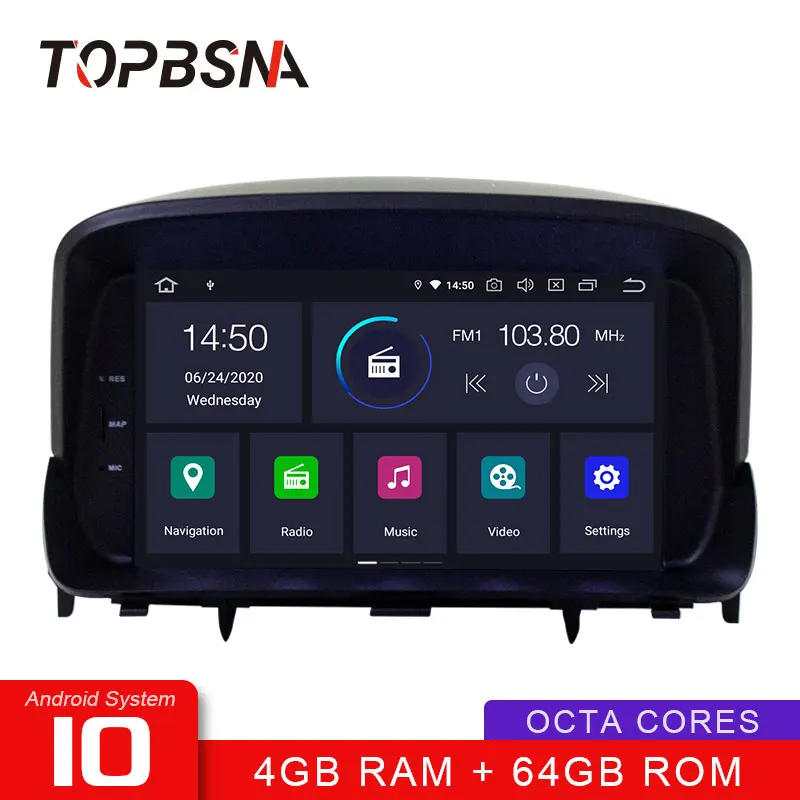 Автомобильный DVD-плеер TOPBSNA на Android 10 с GPS Wi-Fi типоразмер 2 Din | Автомобили и