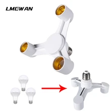 

LED bulb socket 3in 1 E27 to E27 LED bulb socket E27 adapter lamp holder adapter splitter Lamp holder household lighting bracket