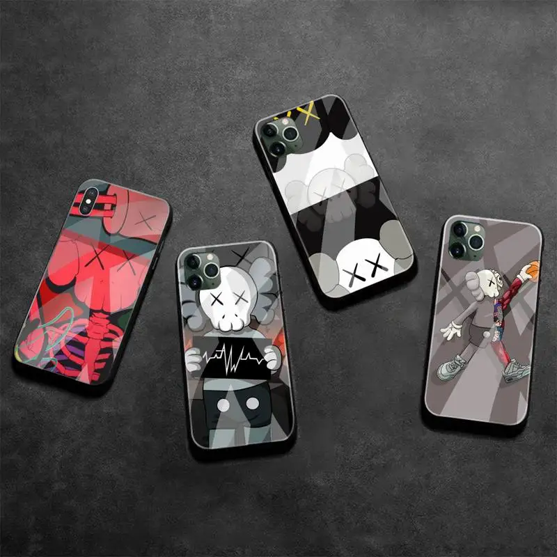 

Trend brand kaw Phone Case Tempered Glass For iPhone 12 pro max mini 11 Pro XR XS MAX 8 X 7 6S 6 Plus SE 2020 case
