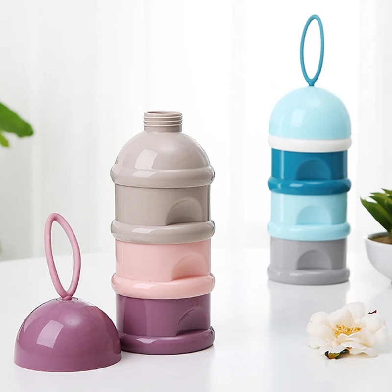 

Portable Baby Food 3 Layer Storage Box Essential Cereal Cartoon Formula Milk Snacks Container Milk Powder Boxes for Baby Feeding