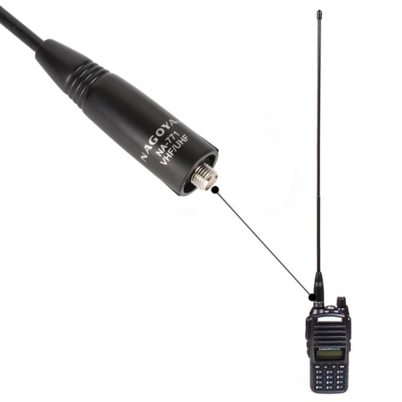 UV VHF/UHF 144/430Mhz Двухдиапазонная радио антенна гибкие женские антенны NA-771, 15,6-дюймовый хлыст для рации