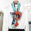 Choice Long Small Women Silk Scarf Tie Decorated Professional Neck Cover Multi-functional Tin Spring Travel Ladies Neckerchiefs 3