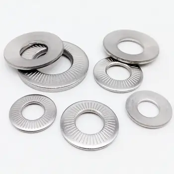 

2/50 M3 M4 M5 M6 M8 M10 M12 M16 NFE25-511 A2 304 Stainless Steel Disc Spring Serrated Lock Washer Conical Knurled Elastic Gasket