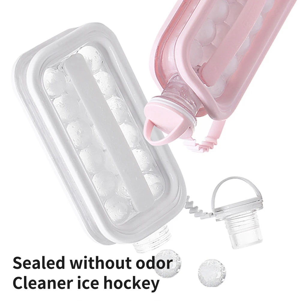 Ice Cube Molds,Ice Trays, 2 in 1 Portable Ice Ball Maker Kettle,Easy Make 17 Grids Ice Ball for Home Party Beer Juice Champagne