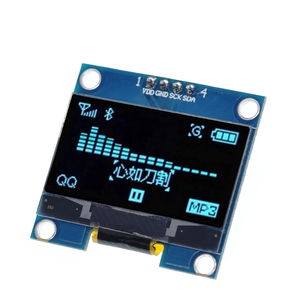 4PIN 1,3 O светодиодный модуль белый/синий цвет 128X64 1,3 дюймов O светодиодный ЖК-дисплей светодиодный Дисплей модуль 1," IIC I2C общаться с Чехол