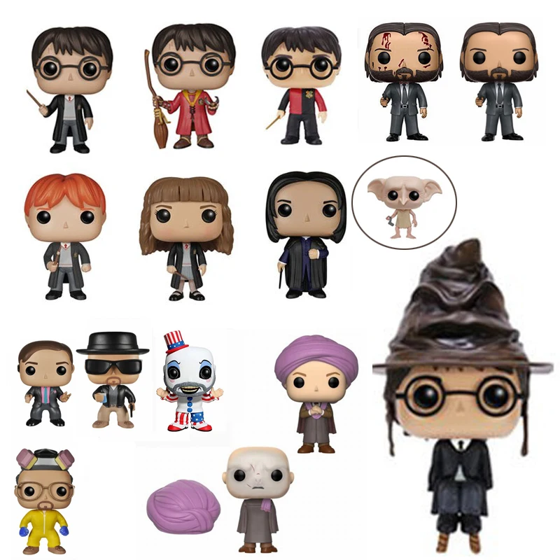 Ron Weasley, черная собака, Добби, животное, полный набор, фигурка, коллекция, модель, игрушки для мальчиков, подарок на день рождения, Рождество(10 см